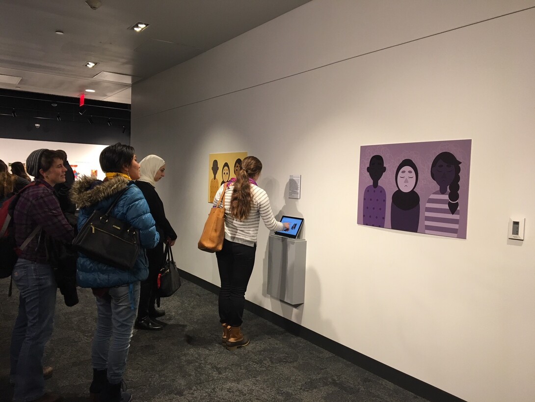 The Nebraska Mosaic display includes student artwork and the multimedia reporting project, which can be viewed on a tablet. The “Looking Past Skin” exhibit, which is free and open to the public, runs through May 15 at the museum, 131 Centennial Mall North