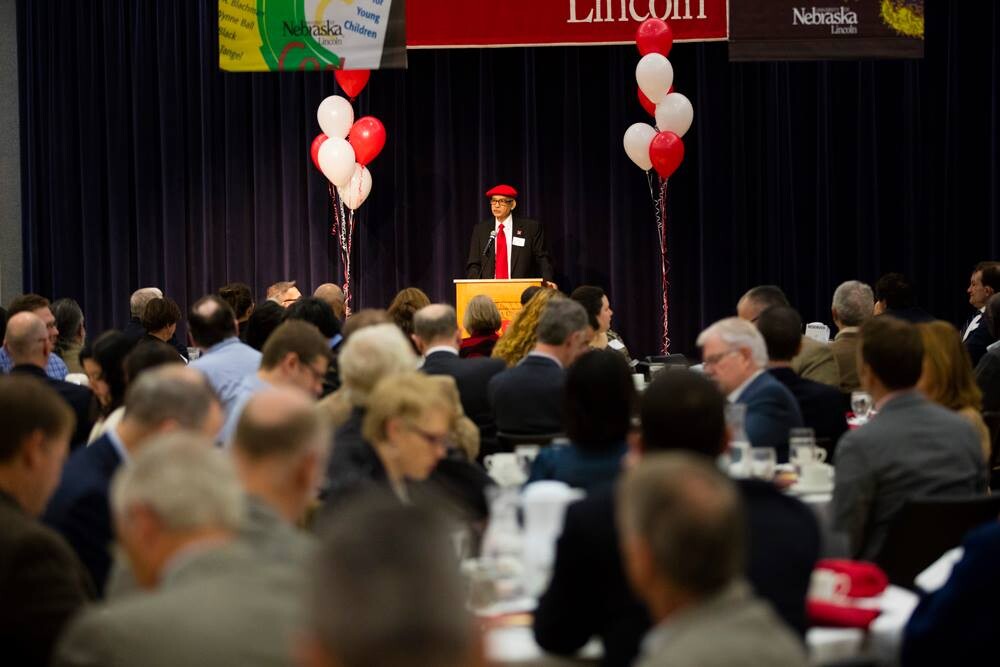 Prem Paul, vice chancellor for research and economic development, gives the keynote address.