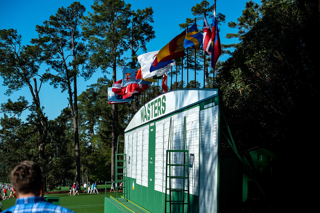 golf Masters Tournament scoreboard photo