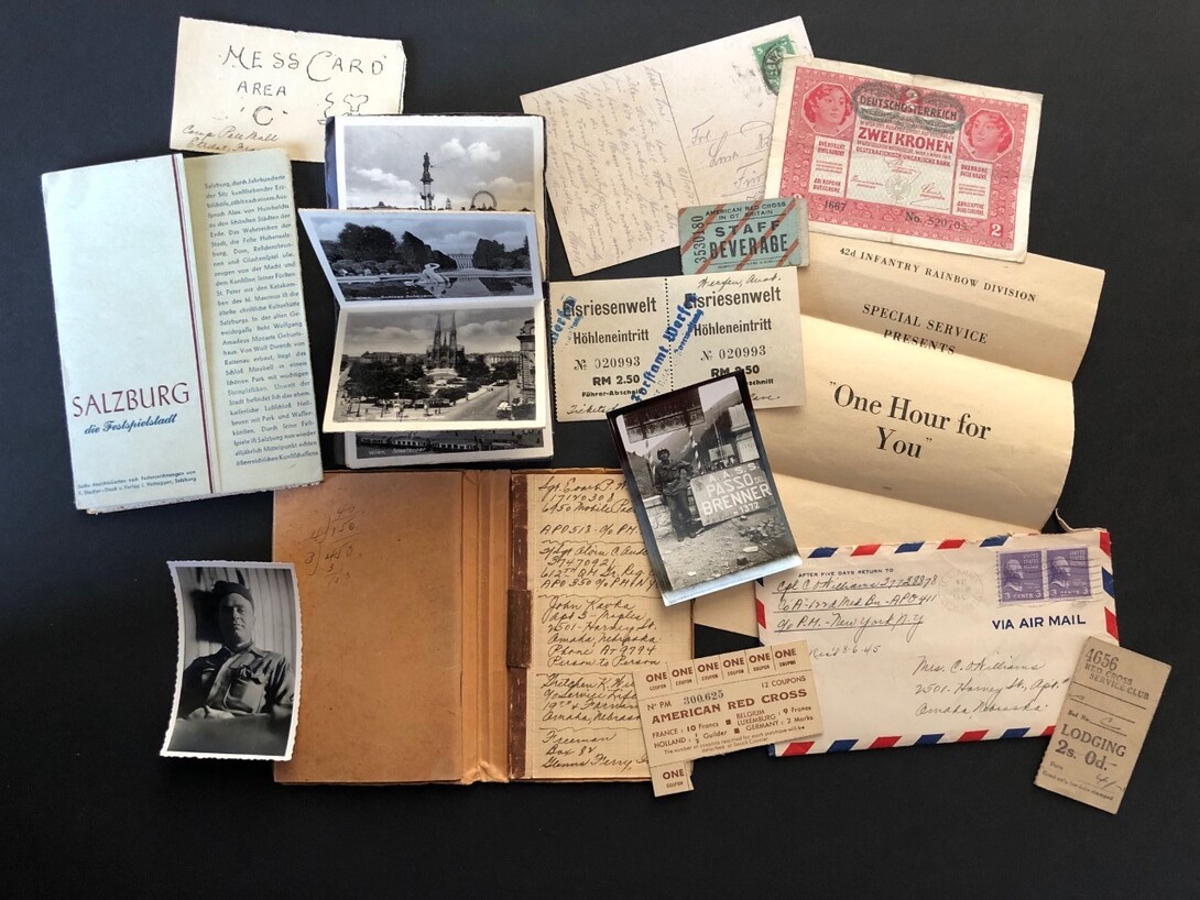 A collection of artifacts from Clarence Williams is shown. These are among hundreds of items that have been digitized and annotated for the project.