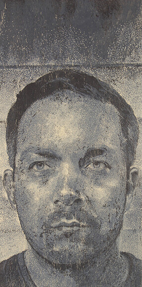 Toan Vuong, "William," woodcut, 24" x 36", 2013. 