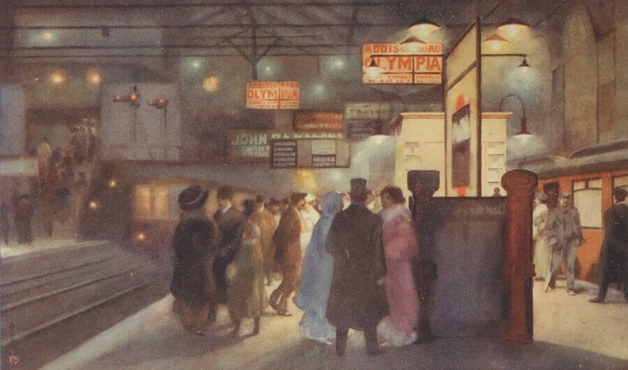 A painting, "Earl's Court Station" by Yoshio Markino, depicts Victorian England from there perspective of the Japanese artist.